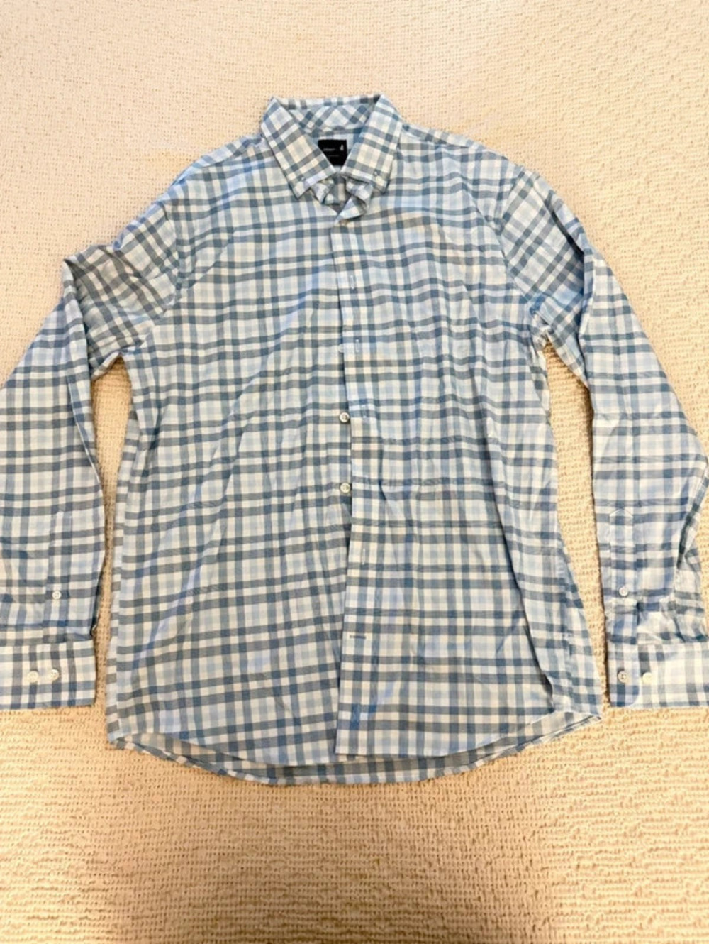 Johnnie-O Blue Check Button-Down Shirt